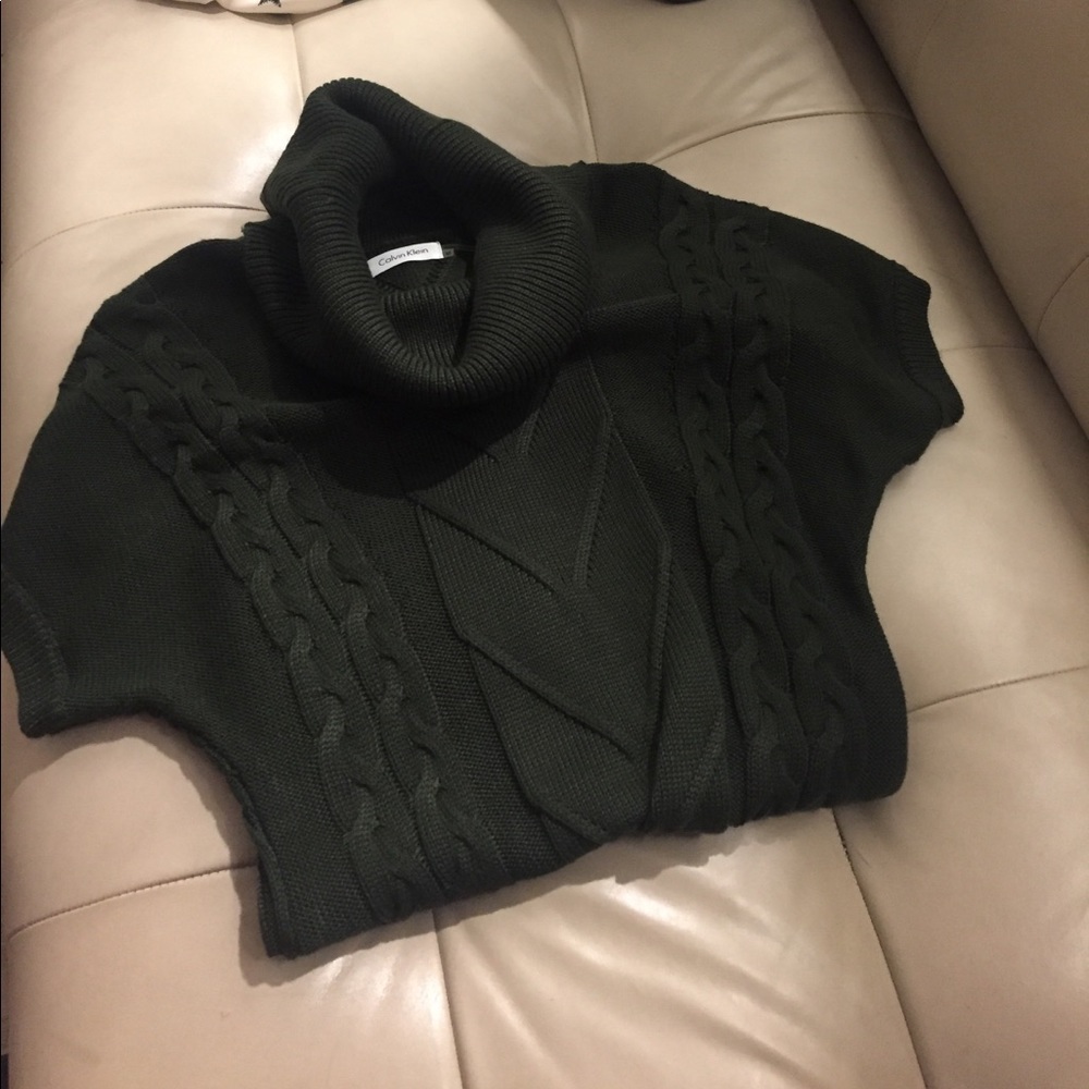 Calvin Klein Dark Green Sweater Dress. Size M.