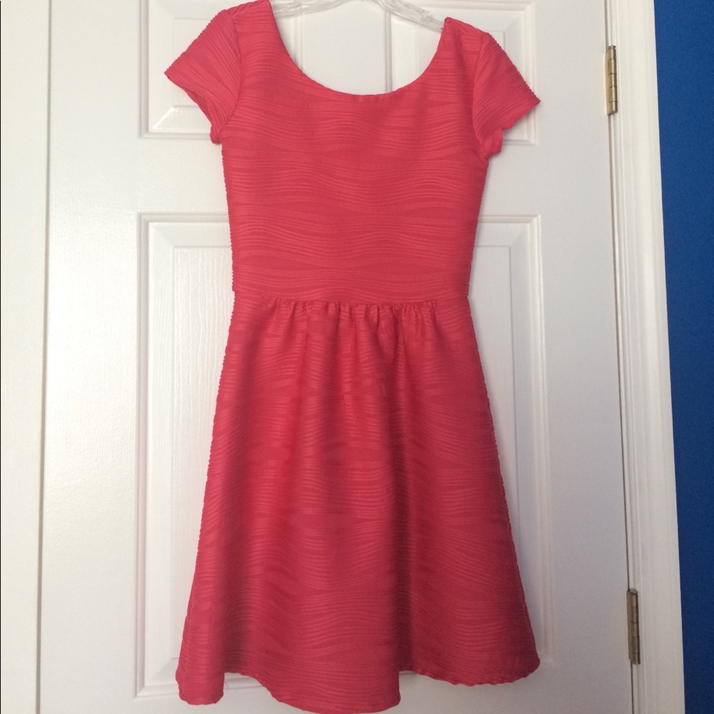 Coral tea/ casual party dress