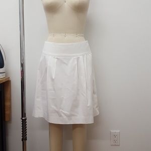 White A-line petite length skirt