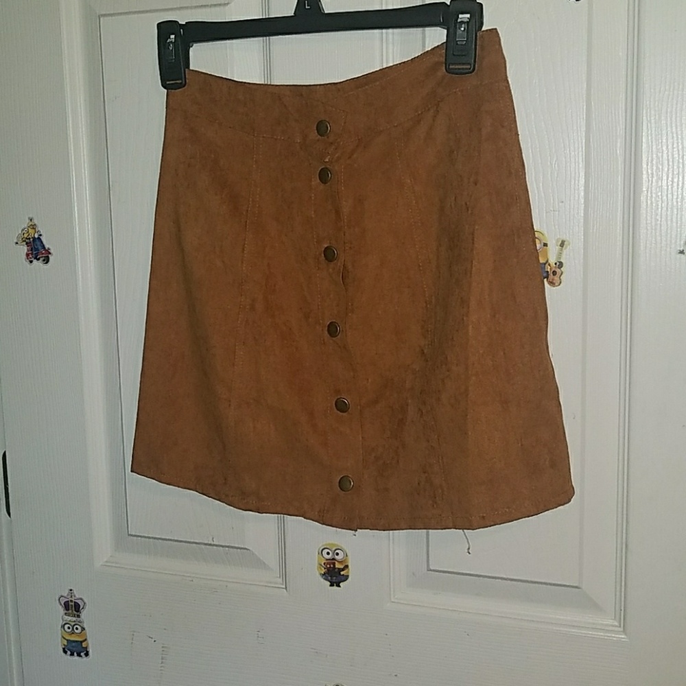 Brown Suede Skirt