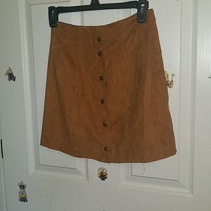 Brown Suede Skirt