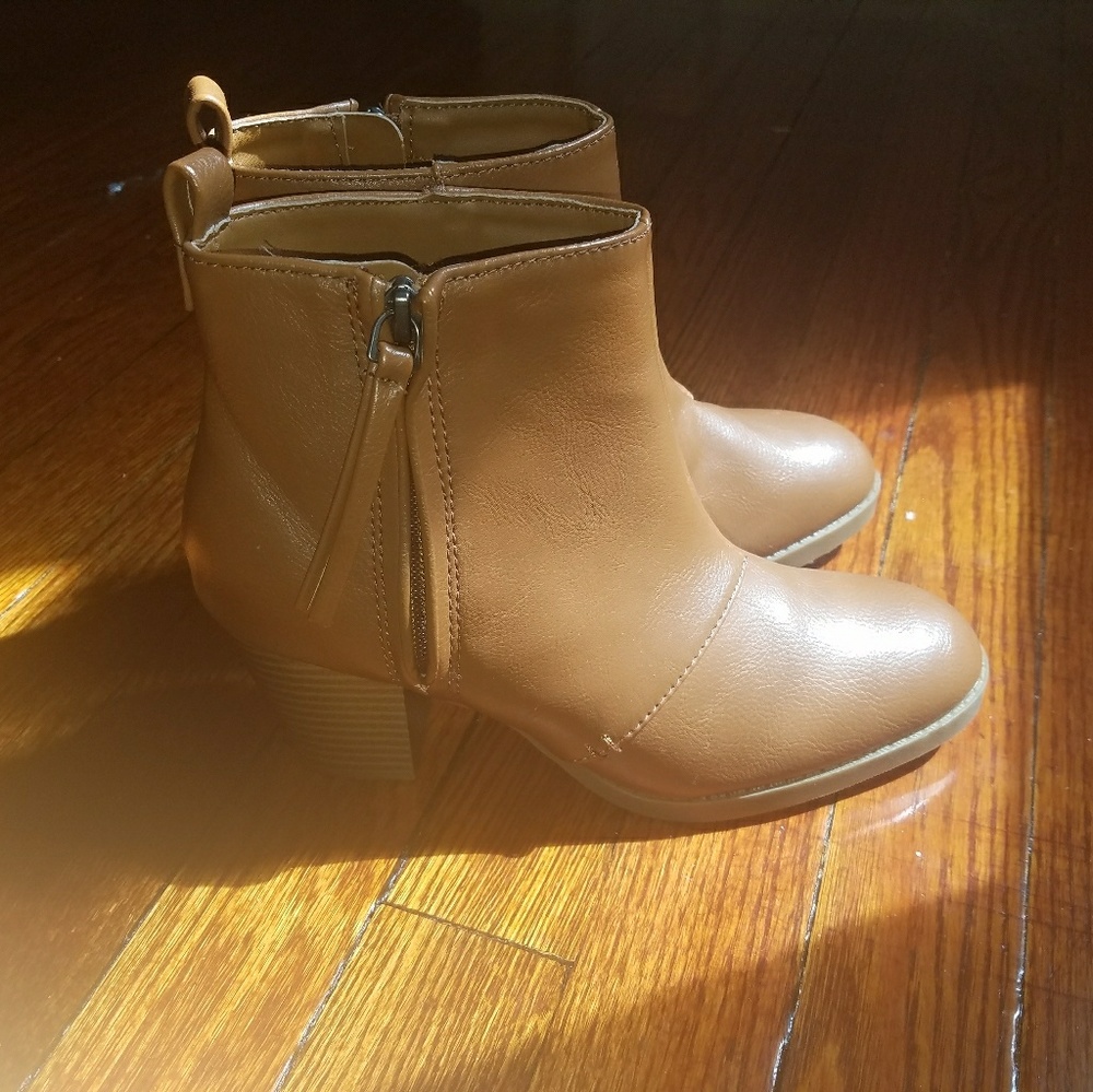 Brown ankle booties