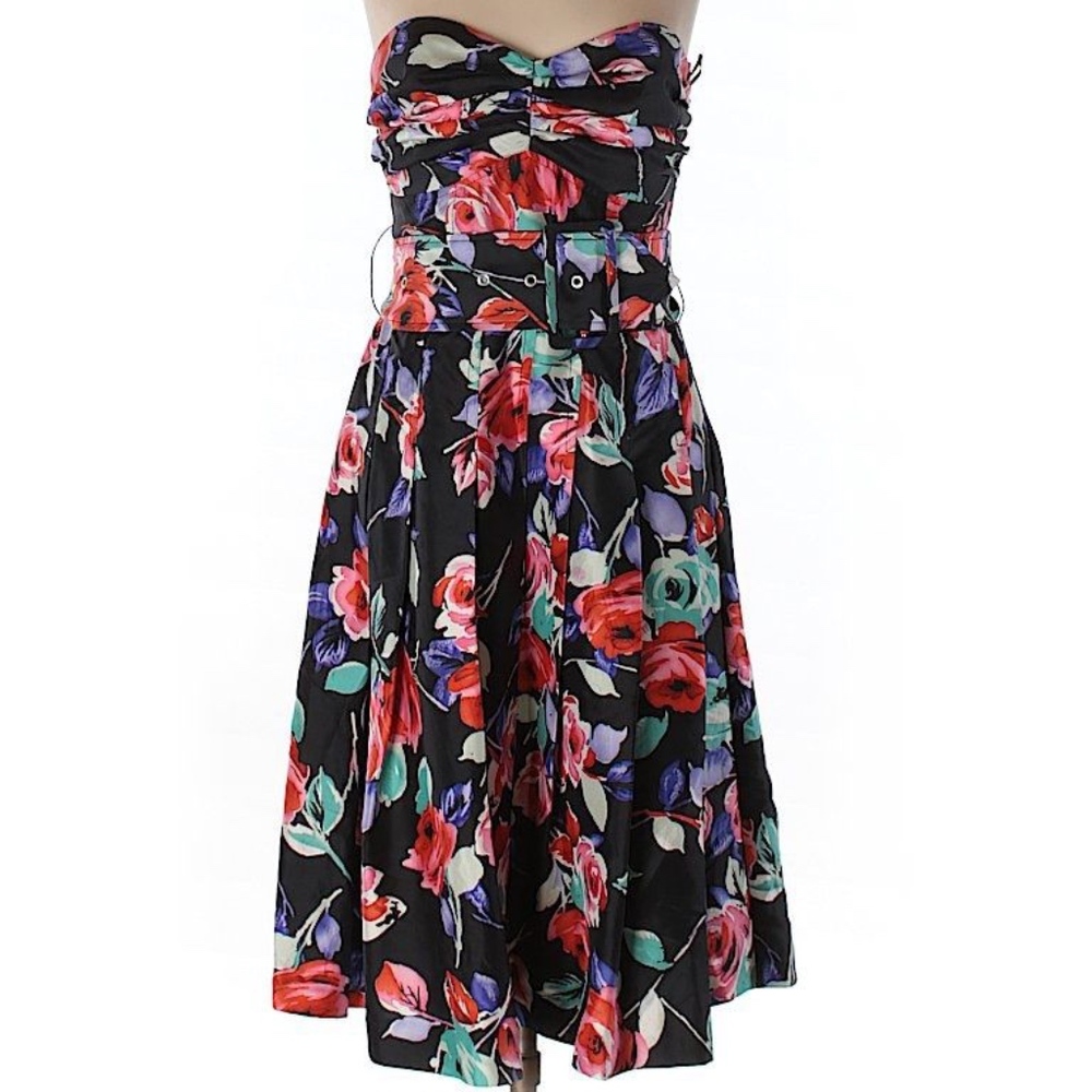 Express Silk Strapless Dress