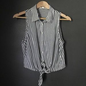 Forever 21 Stripped Shirt Tied in a Knot