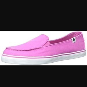 Sperry Zuma Salt Wash Canvas Pink Slip On Shoes