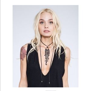 Turquoise and tobacco apache necklace