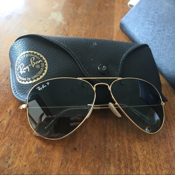 Raybans Polarized Aviator Classic,Blue Legend,58mm - Picture 1 of 8