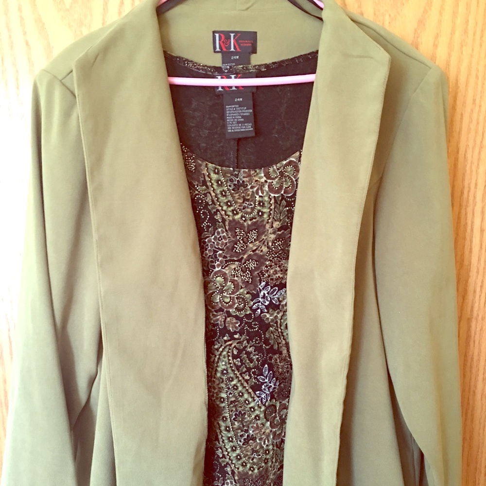 2-pc jacket and blouse