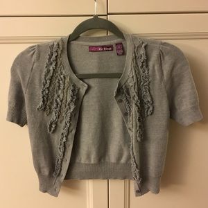 Half-Length Juniors/Kids Grey Cardigan