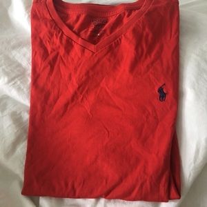 Men's polo red t-shirt