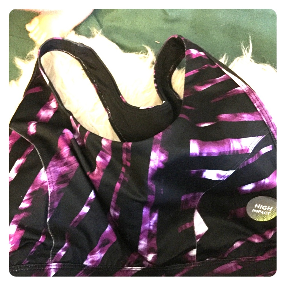 Purple black and white