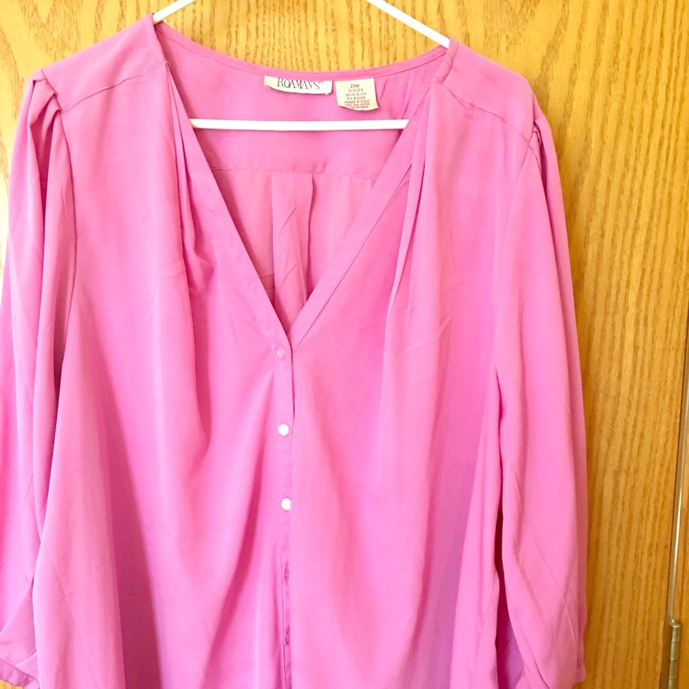 Pink silk blouse