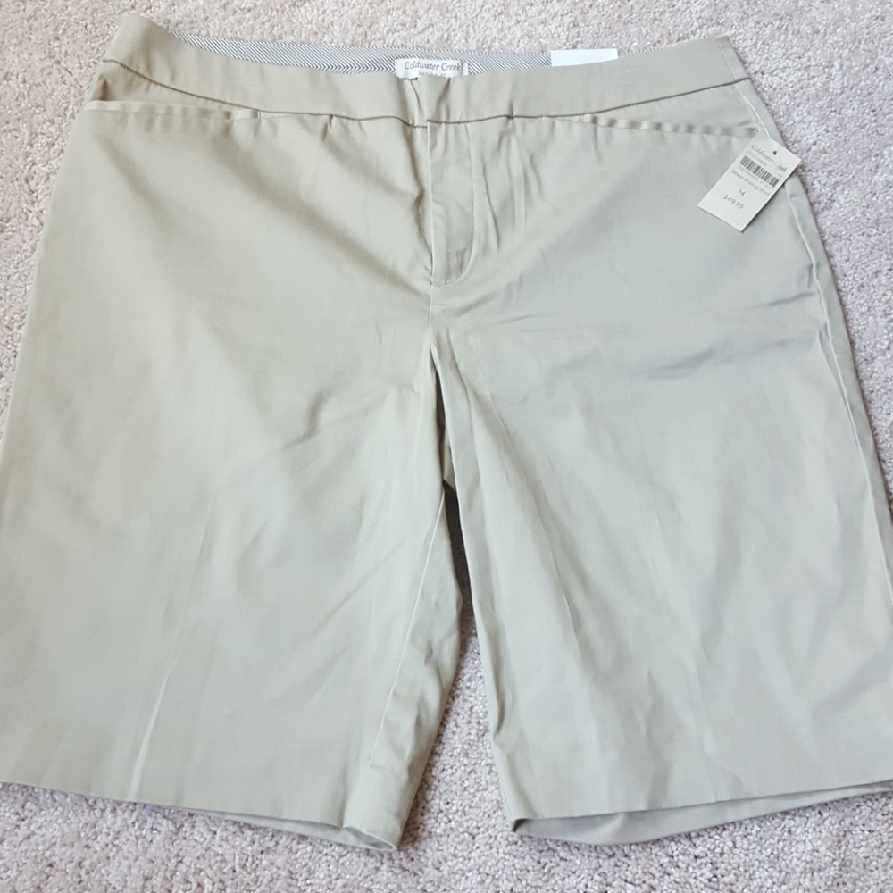Coldwater Creek Sateen Walking Shorts 14