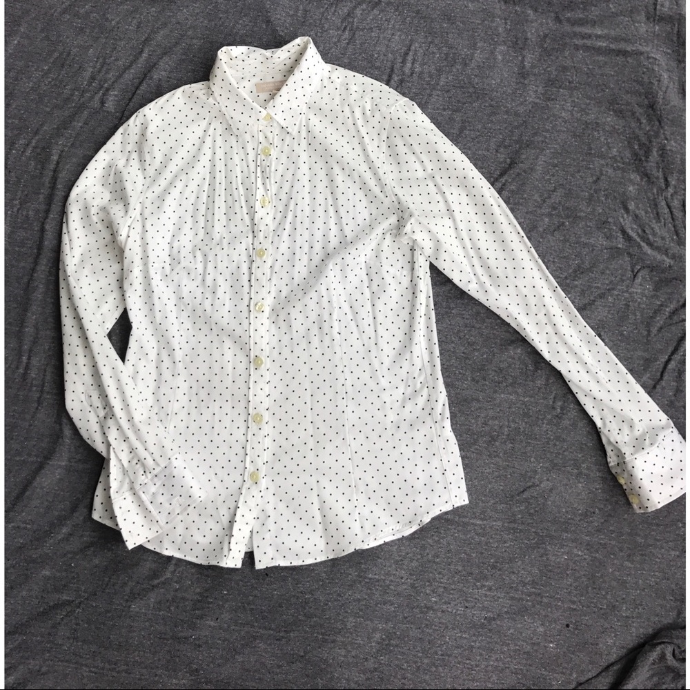 Banana Republic Polka Dot Non Iron Slim Fit Shirt