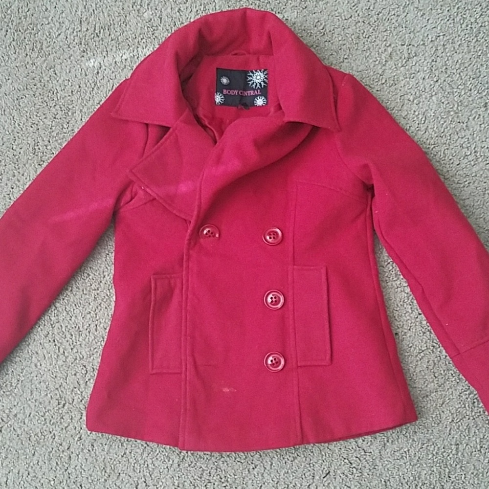 Red peacoat