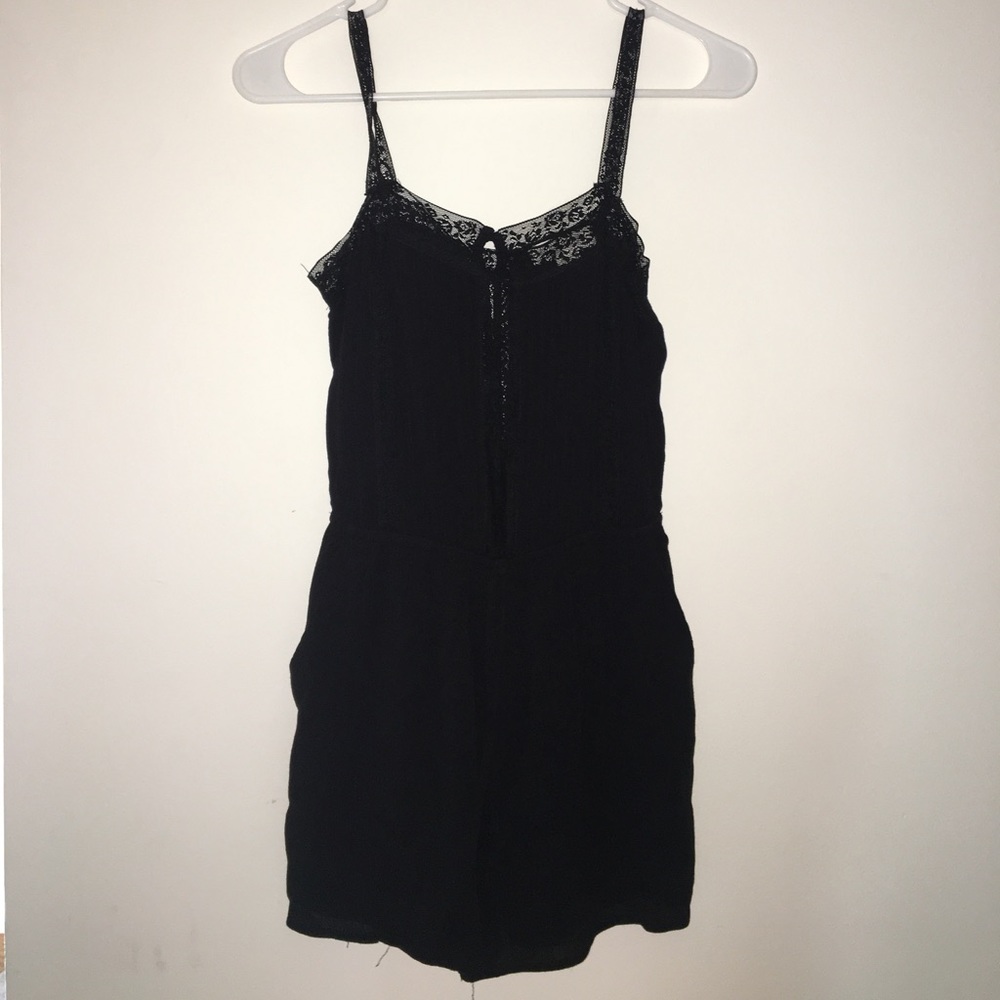 black lace romper