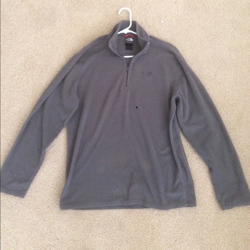 Grey North Face quarter zip