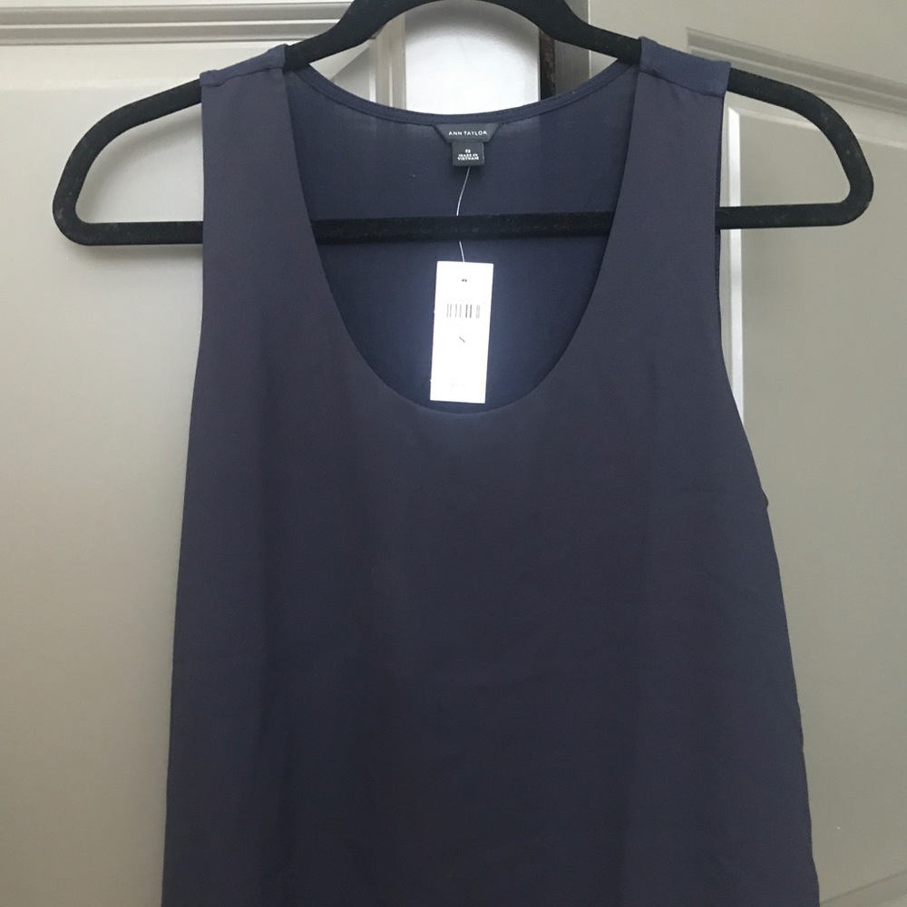 Ann Taylor Navy Blue Tank