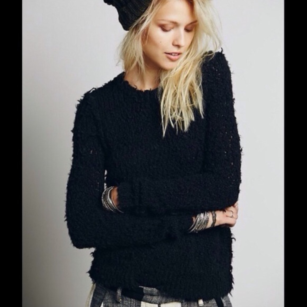 Free people fuzzy sweater