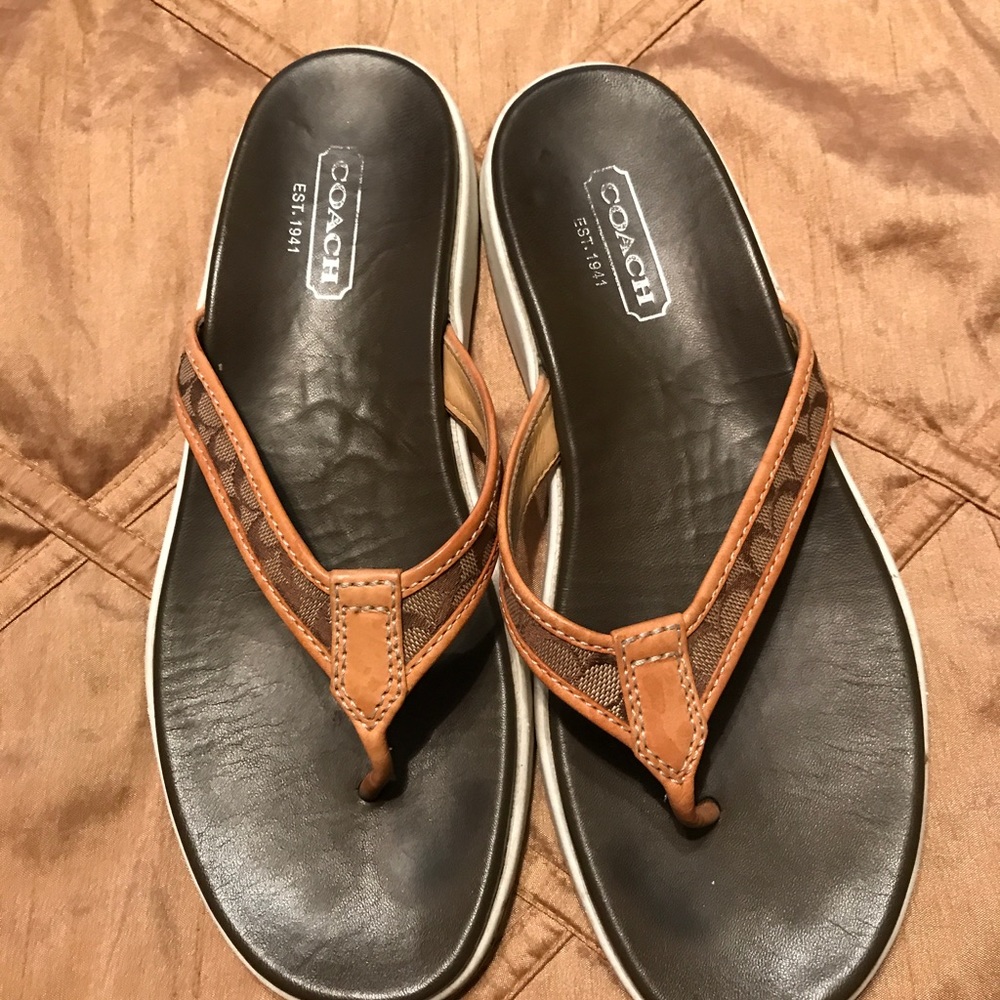 Coach flip flops