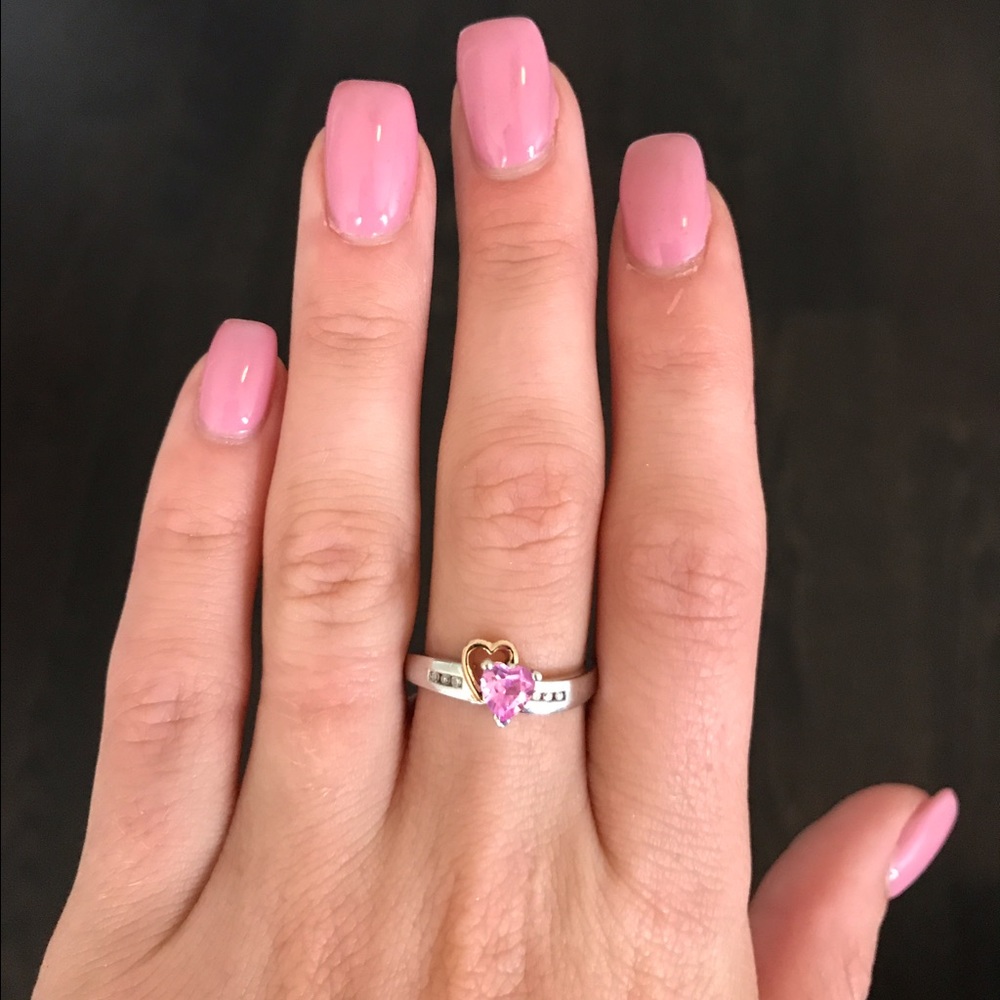 10kt gold gemstone/diamond ring from Kays