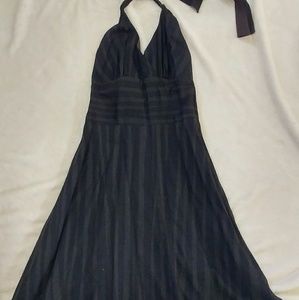 Knee length black and brown Marilyn style dress