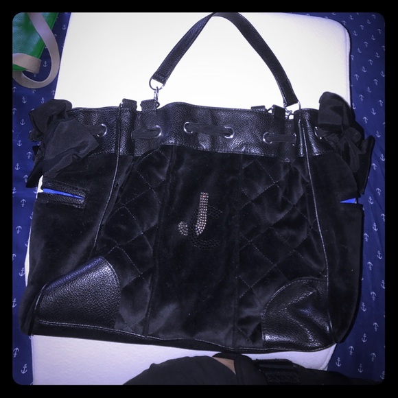 Juicy Couture black velvet bag - Picture 1 of 7