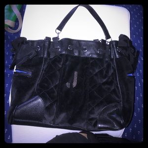 Juicy Couture black velvet bag