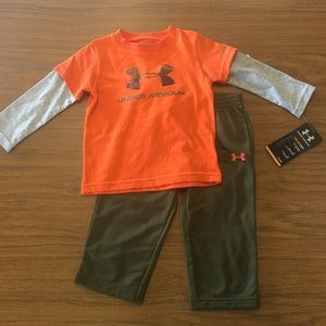Boys camo under armour outfit NWT
