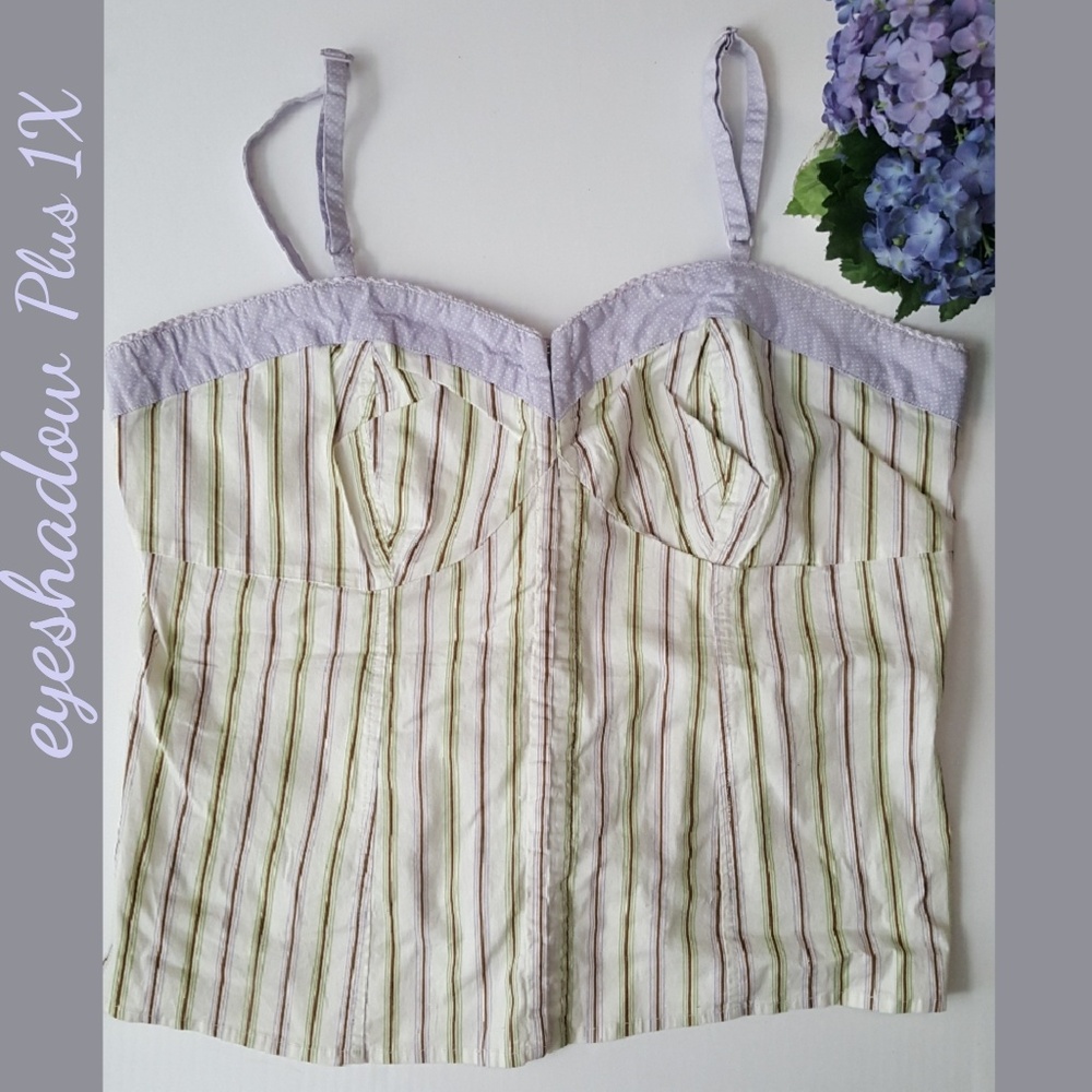 Eyeshadow Corset Bustier Spaghetti strap top