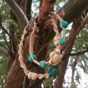 Matching hemp turtle bracelets