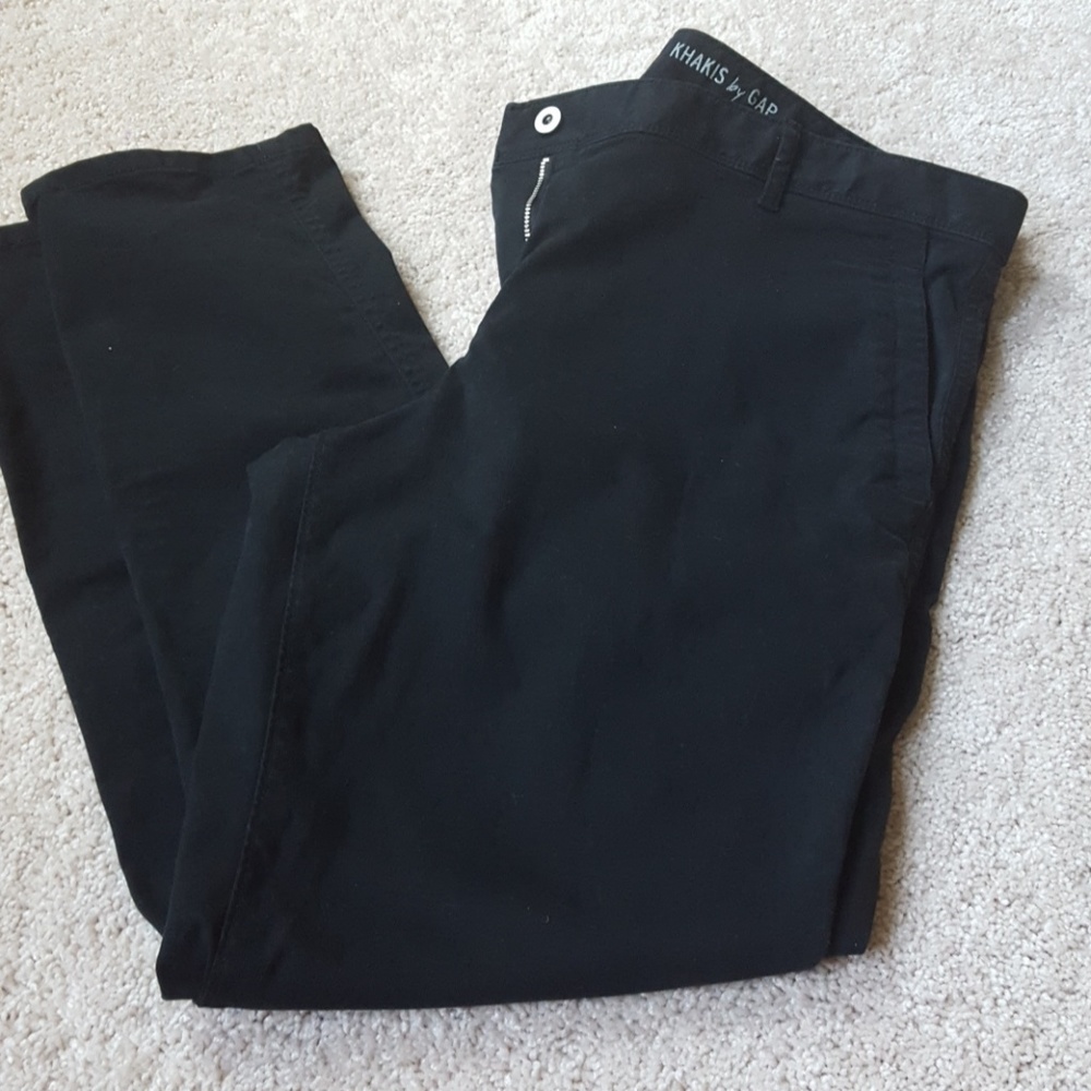Super Skinny Black Khakis Gap 16