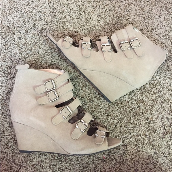 GAP Shoes - 3 for $20 Gap Taupe Buckle Wedges