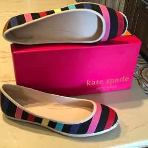 Stunning multi-colored striped flats