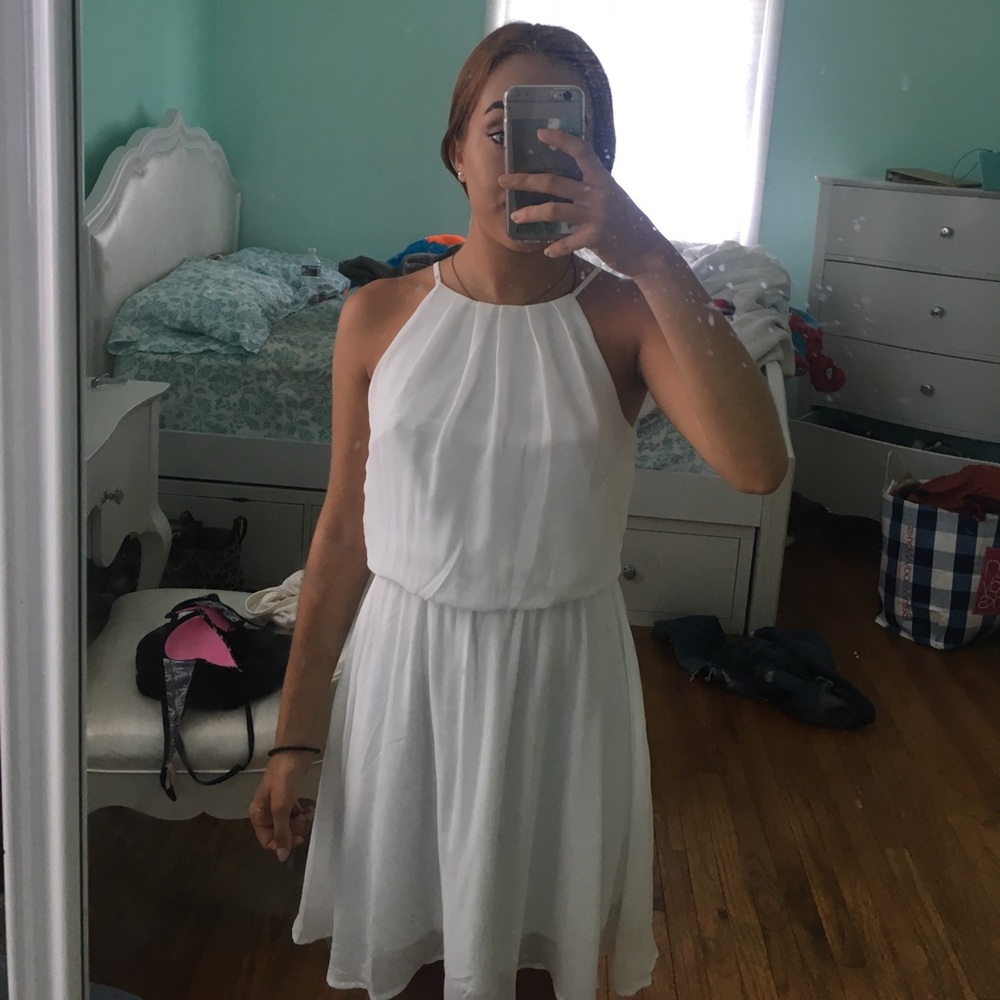 adorable loose fit white dress