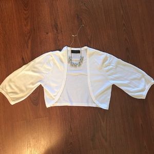 Cropped White Cardifan