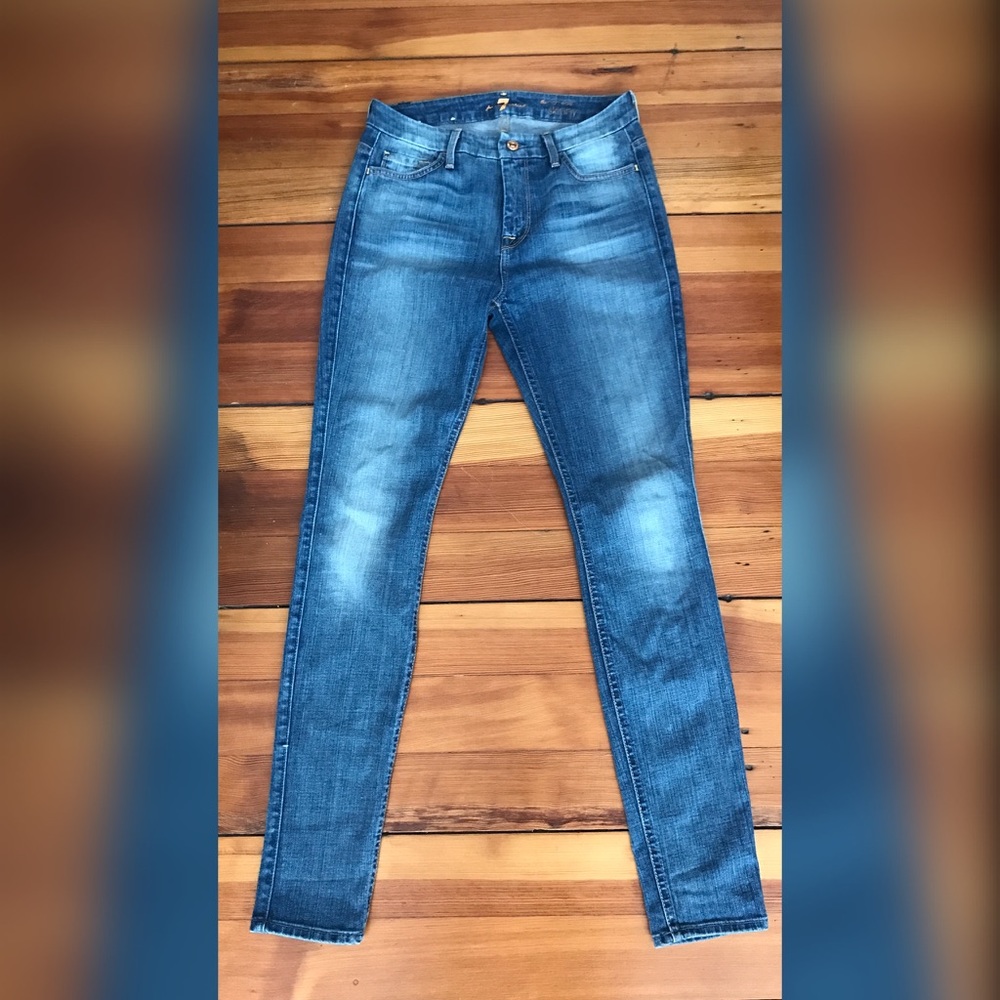 7 for all mankind high waisted skinny jeans