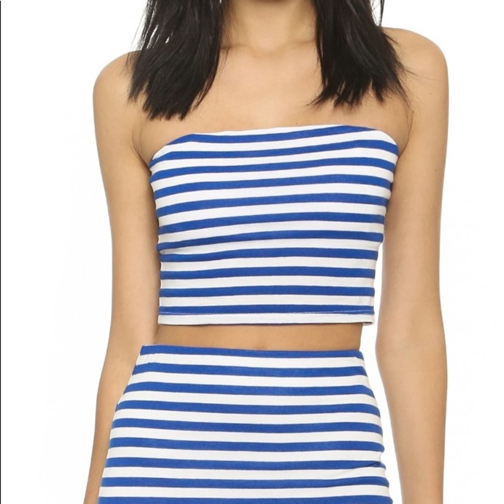 Milly striped cropped top