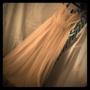 Sorely Vita strapless sweetheart neck pink tan