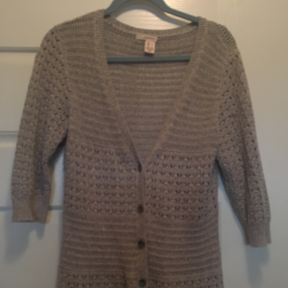 DKNY long cardigan sz lrg