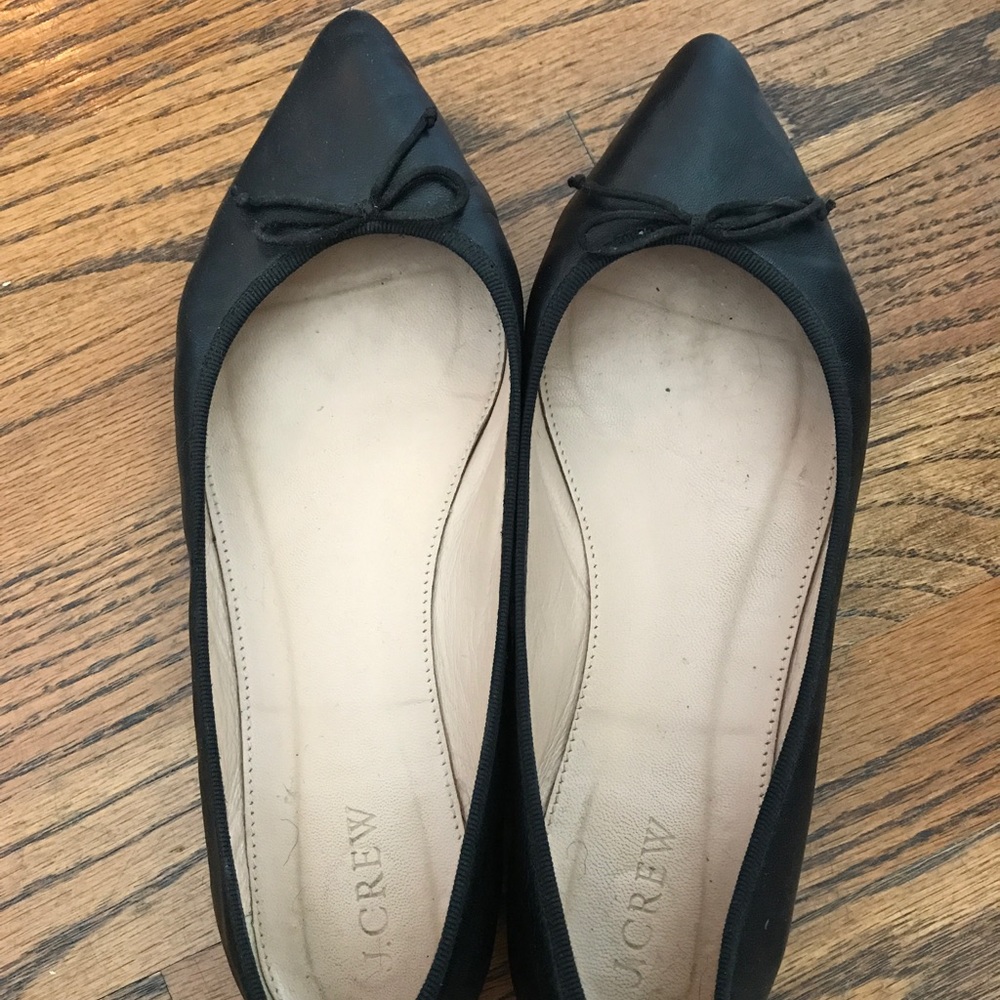 J. Crew black pointy Flats