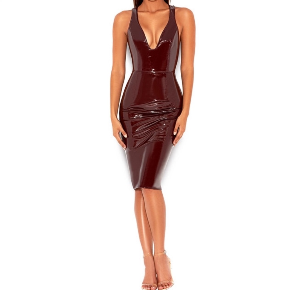 Raveena Latex Dress by House of CB.