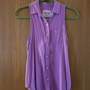 Purple sleeveless blouse