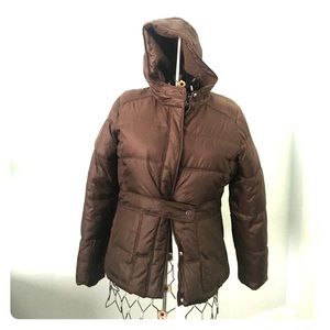 Brown puffer jacket old navy