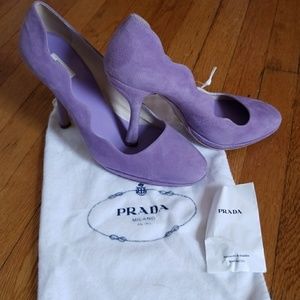 Prada suede heels