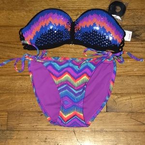 2 piece women tribal bikini set by xhilaration xsm