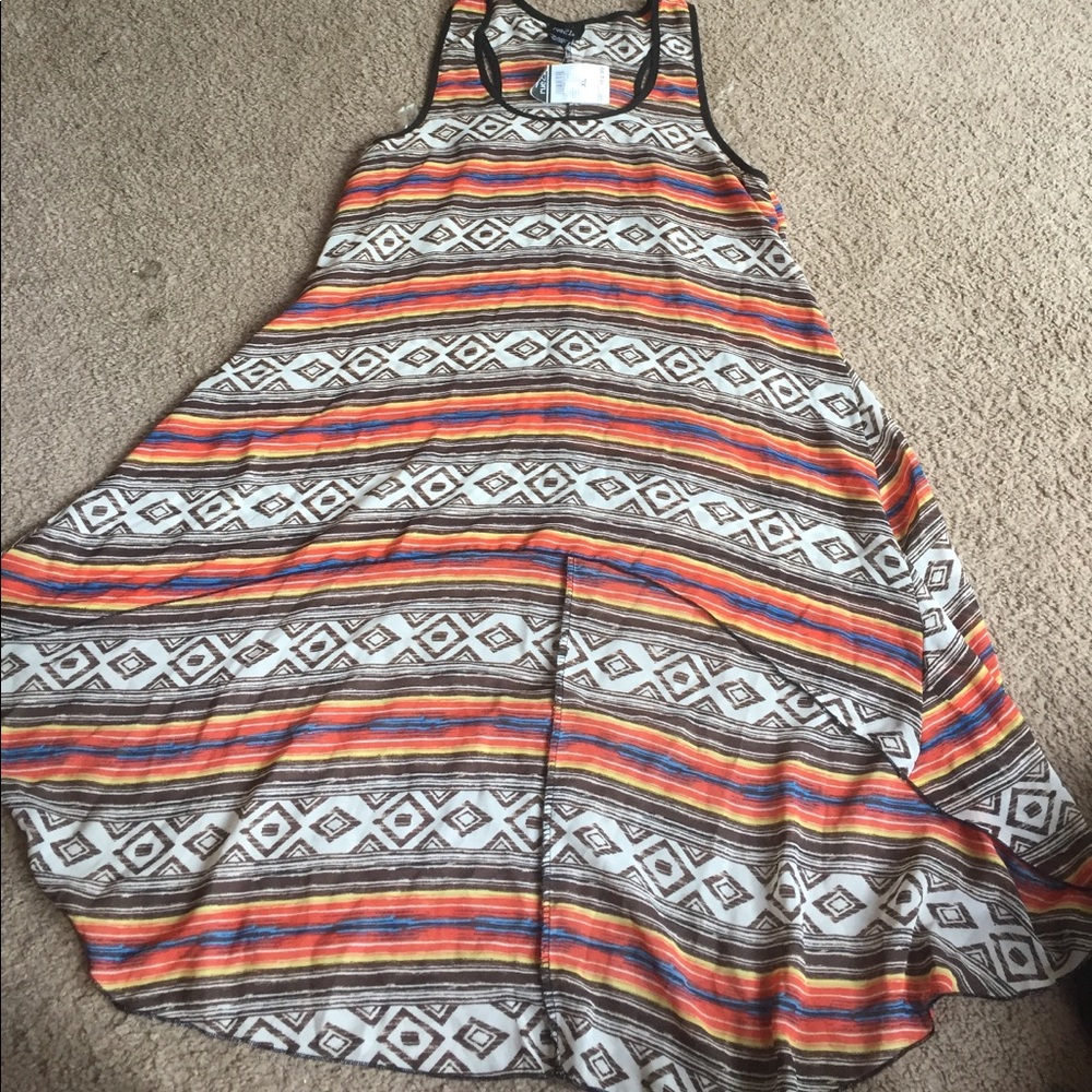 Aztec hi low tank top