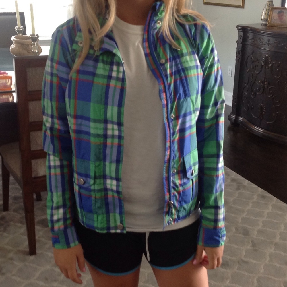 New without tags, Ralph Lauren plaid wind breaker