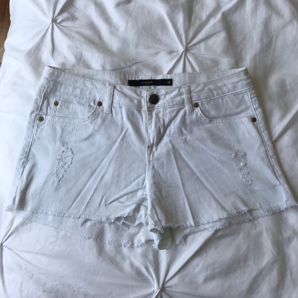 White Jean Shorts - Picture 2 of 6