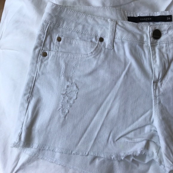 White Jean Shorts - Picture 3 of 6
